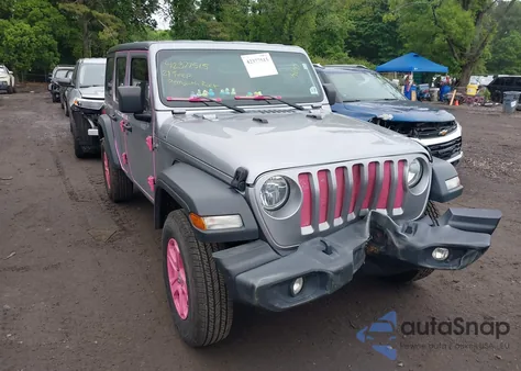 2021 Jeep Wrangler Unlimited Sport S 4X4 из США, поврежденный, VIN 1C4HJXDN8MW637302